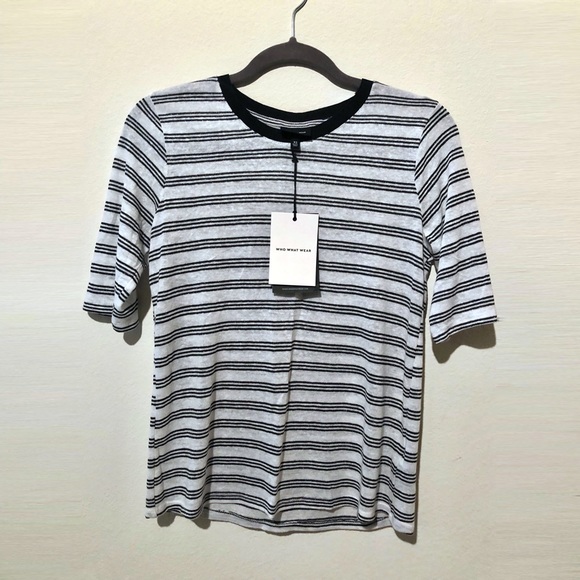 NWT Striped 3/4 Sleeve Top - Picture 1 of 6